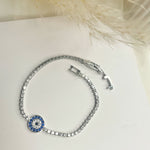 Load image into Gallery viewer, Blue Halo Tennis Bracelet