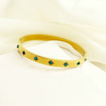 Load image into Gallery viewer, Green Prism Gold Cuff
