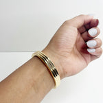 Load image into Gallery viewer, Golden Triple Line Cuff