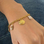 Load image into Gallery viewer, Oceana Charm Bracelet (18K gold plated)