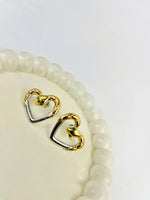 Load image into Gallery viewer, Serpent Heart Studs (18k gold Plated)