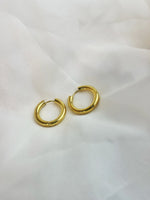 Load image into Gallery viewer, Classic Aura Hoops (18k gold Plated)