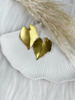 Load image into Gallery viewer, Golden Autumn Leaf Earrings