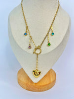 Load image into Gallery viewer, Color Pop Heart Necklace (18k gold Plated)