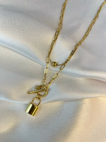 Load image into Gallery viewer, Signature Lock Necklace (18k gold Plated)