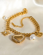 Load image into Gallery viewer, Celene Charm Bracelet (18K gold plated)