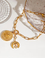 Load image into Gallery viewer, Solene Medallion Bracelet (18K gold plated)
