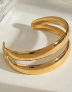 Load image into Gallery viewer, Meridian Cuff Bracelet (18K gold plated)

