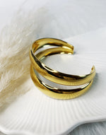 Load image into Gallery viewer, Duet Open Cuff (18K gold plated)
