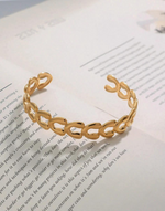 Load image into Gallery viewer, Linked Serenity Cuff (18K gold plated)
