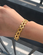 Load image into Gallery viewer, Linked Serenity Cuff (18K gold plated)

