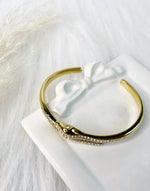 Load image into Gallery viewer, Serpent Sparkle Cuff (18K gold plated)
