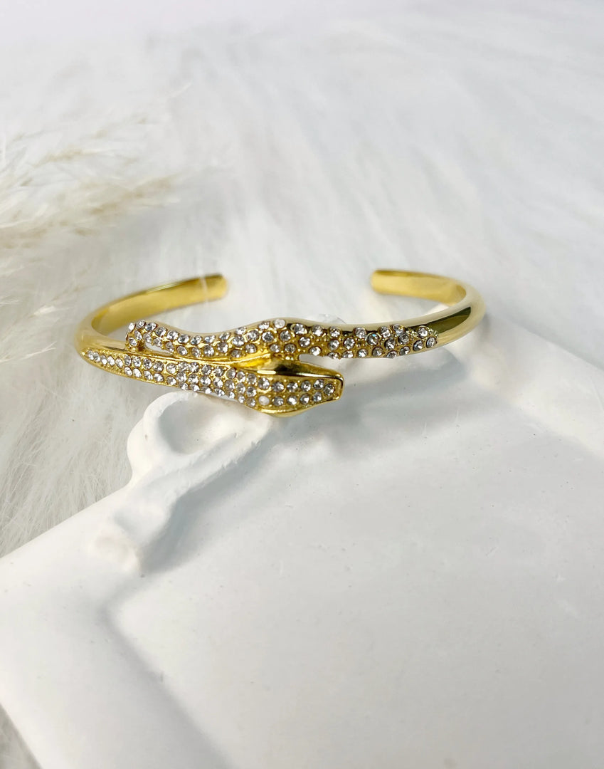 Serpent Sparkle Cuff (18K gold plated)
