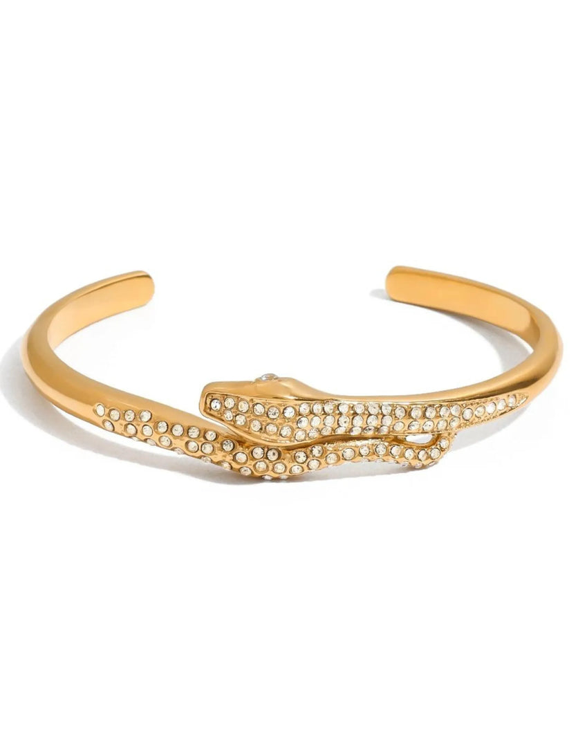 Serpent Sparkle Cuff (18K gold plated)
