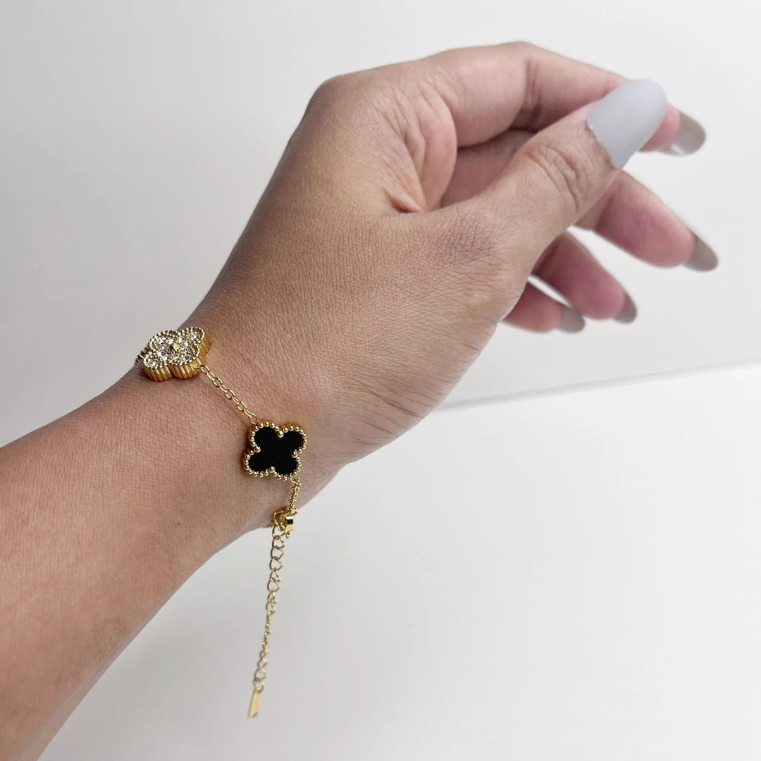 Dual Glow Clover Charm Bracelet