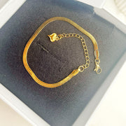 Golden Glide Herringbone Bracelet