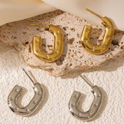 Stellar Glow Hoops (18K gold plated)