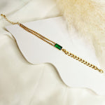 Load image into Gallery viewer, Emerald Desire Dual Chain Bracelet