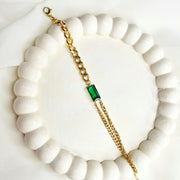 Emerald Desire Dual Chain Bracelet
