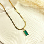 Load image into Gallery viewer, Revia Herringbone Charm Necklace
