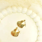 Load image into Gallery viewer, Lustre Ray Heart Hoops (18K gold plated)