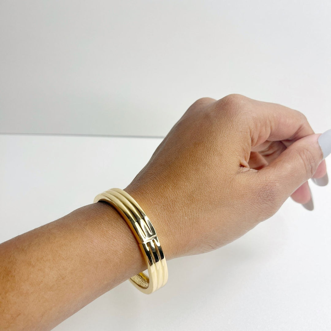 Golden Triple Line Cuff