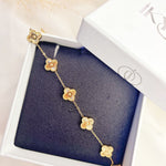 Load image into Gallery viewer, Golden Aurelia Clover Bracelet