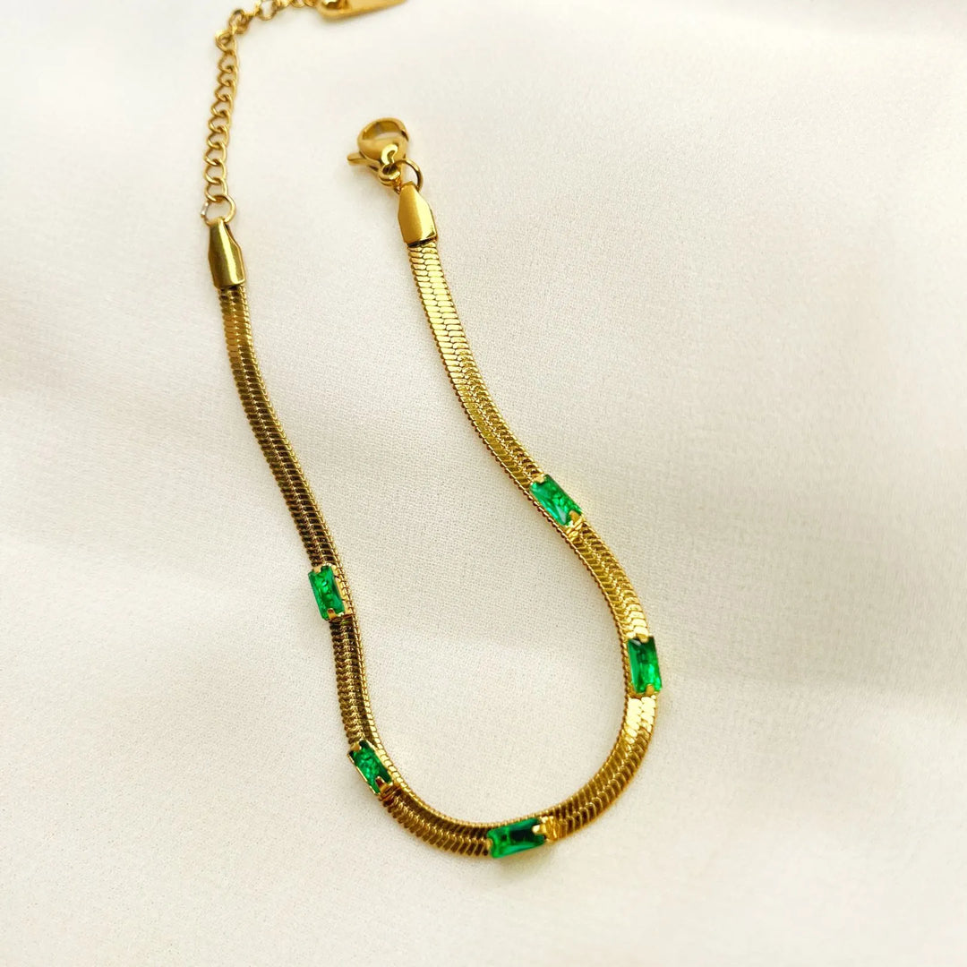 Emerald Beam Slim Bracelet