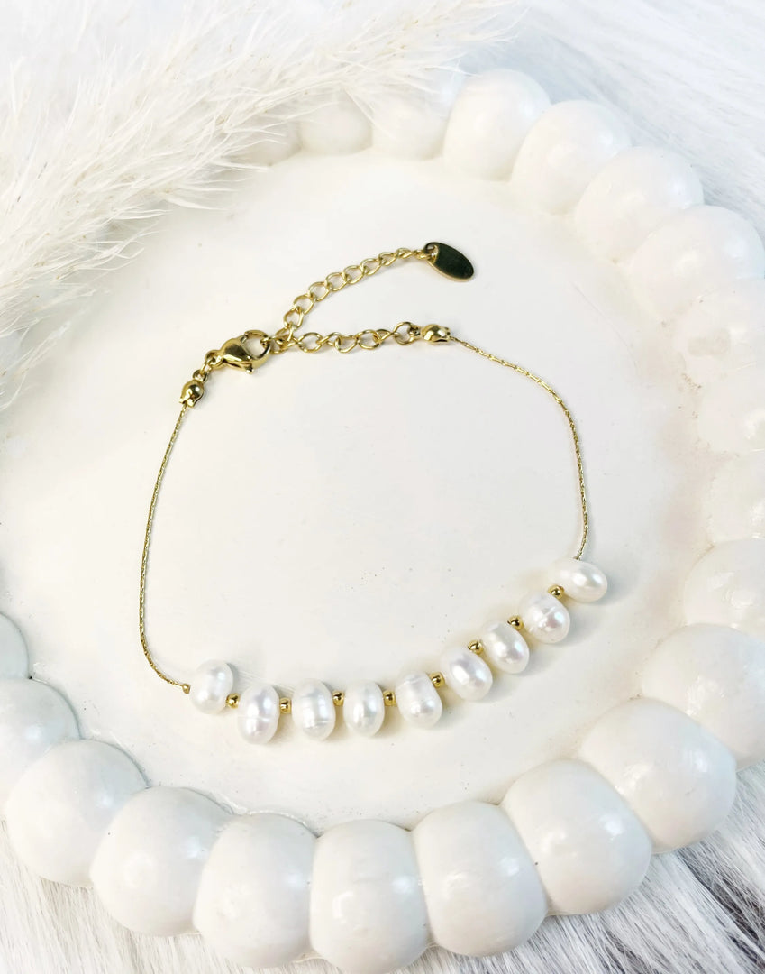 Lumina Pearl Bracelet (18K gold plated)