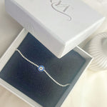 Load image into Gallery viewer, Blue Halo Tennis Bracelet