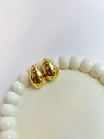 Load image into Gallery viewer, Elara Drop Studs (18k gold Plated)
