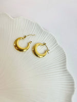 Load image into Gallery viewer, Cleo Hoops (18k gold Plated)
