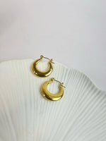 Load image into Gallery viewer, Cleo Hoops (18k gold Plated)
