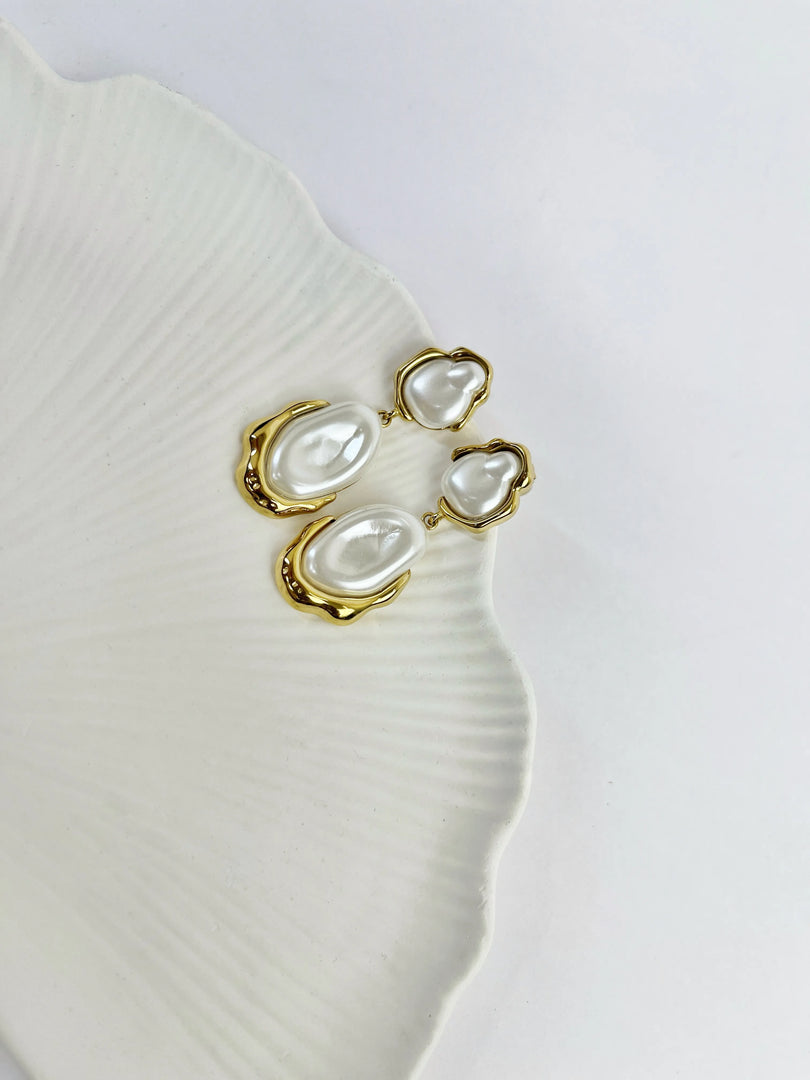 Ocean Whisper Earrings (18k gold Plated)