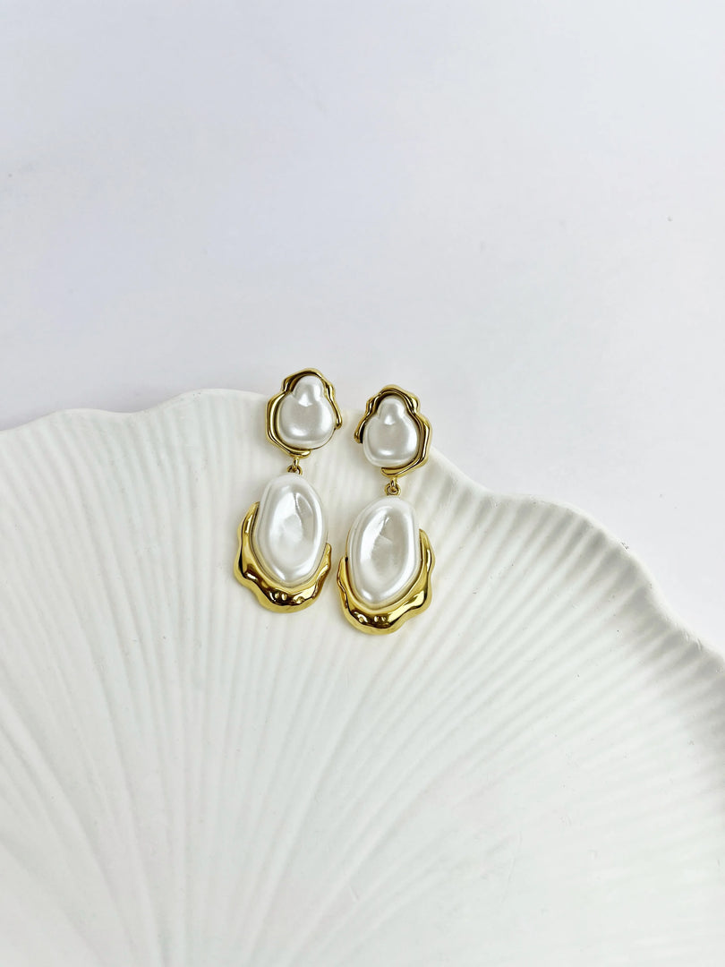 Ocean Whisper Earrings (18k gold Plated)