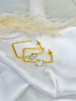 Load image into Gallery viewer, Regal Pearl Hoops
