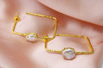 Load image into Gallery viewer, Regal Pearl Hoops
