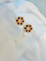 Load image into Gallery viewer, Ruby Blossom Studs
