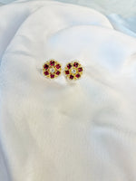 Load image into Gallery viewer, Ruby Blossom Studs

