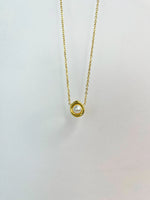 Load image into Gallery viewer, Moonlit Pearl Necklace (18k gold Plated)
