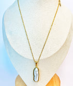 Load image into Gallery viewer, Baroque Beam Necklace (18k gold Plated)
