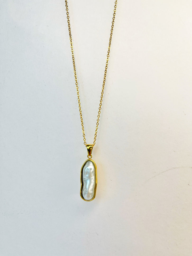 Baroque Beam Necklace (18k gold Plated)