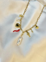 Load image into Gallery viewer, Treasure Trove Charm Necklace (18k gold Plated)
