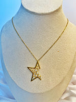 Load image into Gallery viewer, Twinkle &amp; Pearl Necklace (18k gold Plated)
