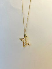 Twinkle & Pearl Necklace (18k gold Plated)