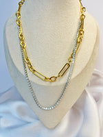 Load image into Gallery viewer, Two-Tone Allure Necklace (18k gold Plated)
