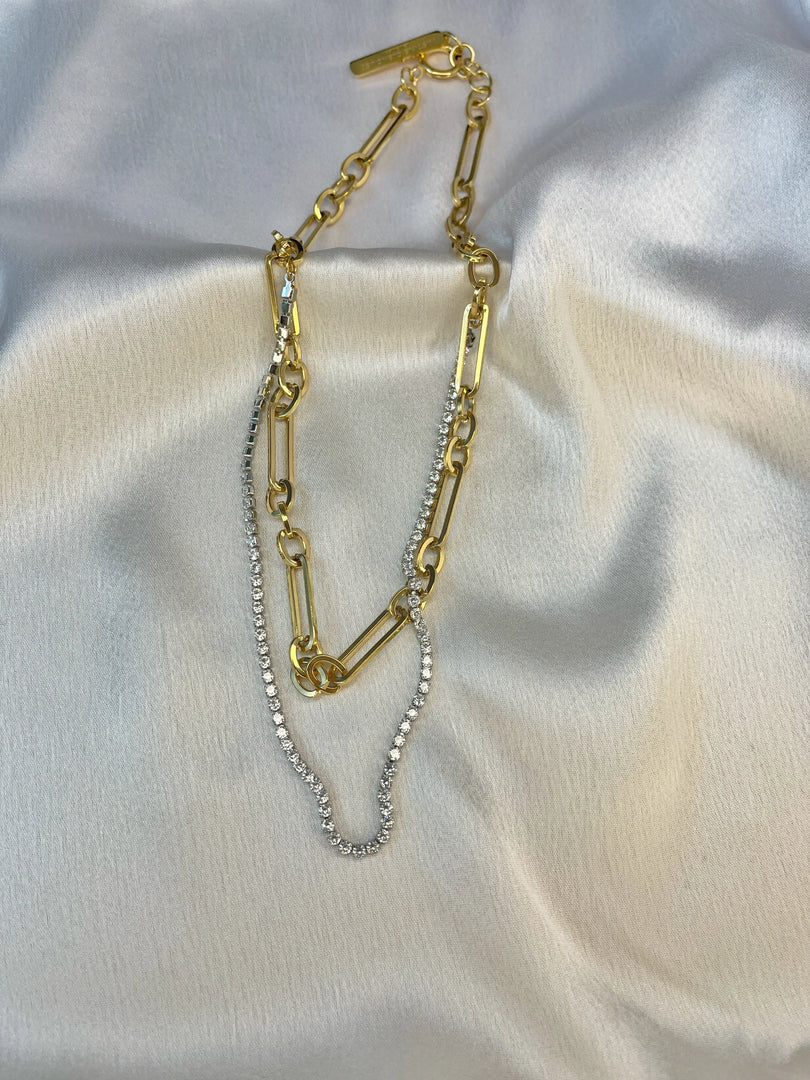 Two-Tone Allure Necklace (18k gold Plated)