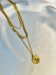 Trinity Chains Necklace (18k gold Plated)