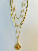 Load image into Gallery viewer, Trinity Chains Necklace (18k gold Plated)
