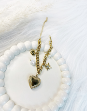 Celene Charm Bracelet  (18K gold plated)